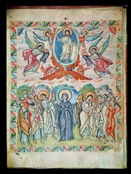The Ascension, from the Rabula Gospels, 586 AD